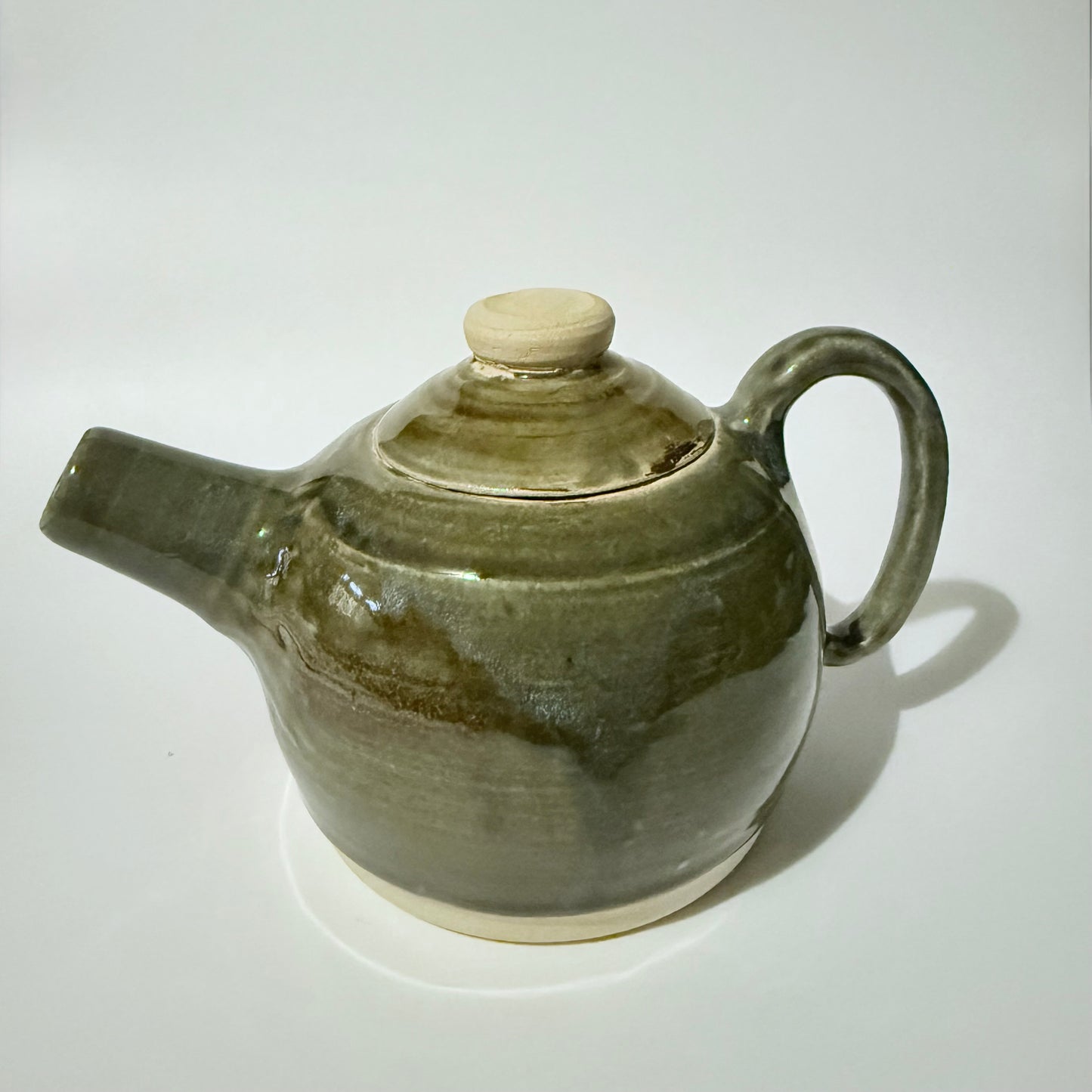 Olive Glaze Ceramic Teapot