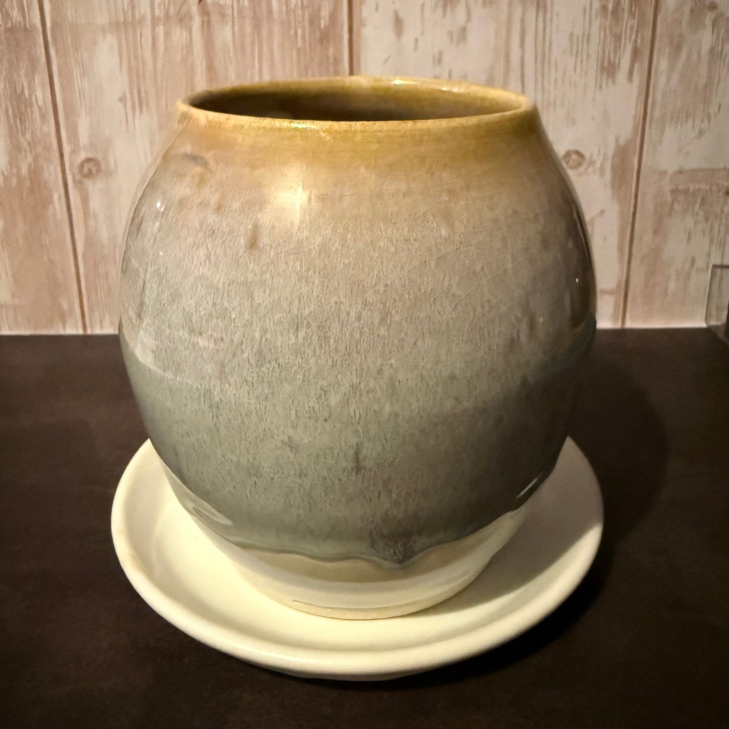 Gradient Blush Planter with Saucer