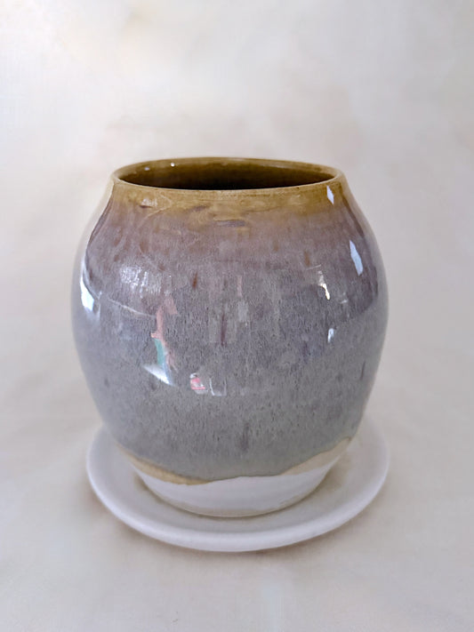 Gradient Blush Planter with Saucer
