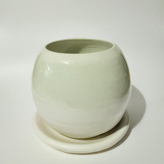 Sage & Slate Planter with Saucer