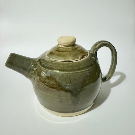 Olive Glaze Ceramic Teapot