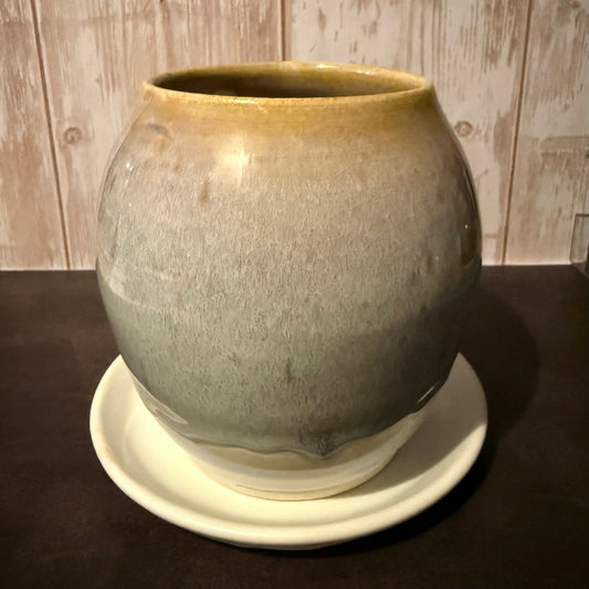 Gradient Blush Planter with Saucer