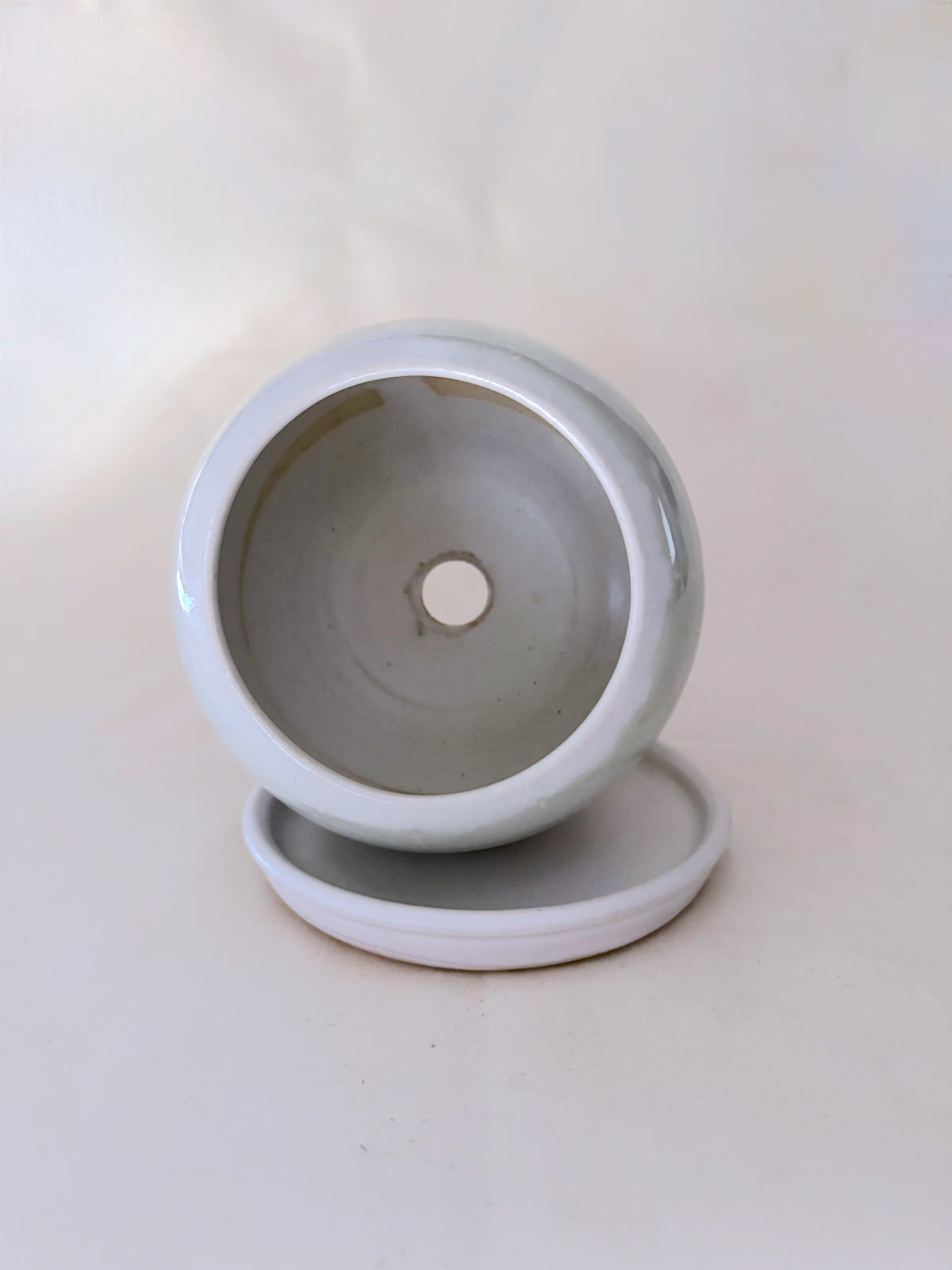 Sage & Slate Planter with Saucer