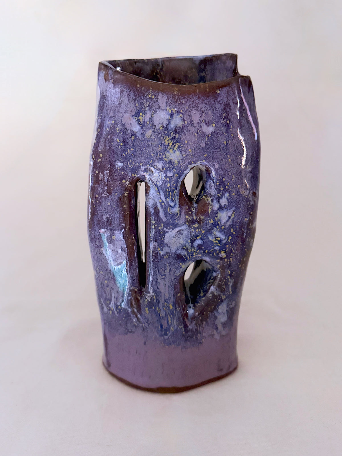Violet Cutout Vase