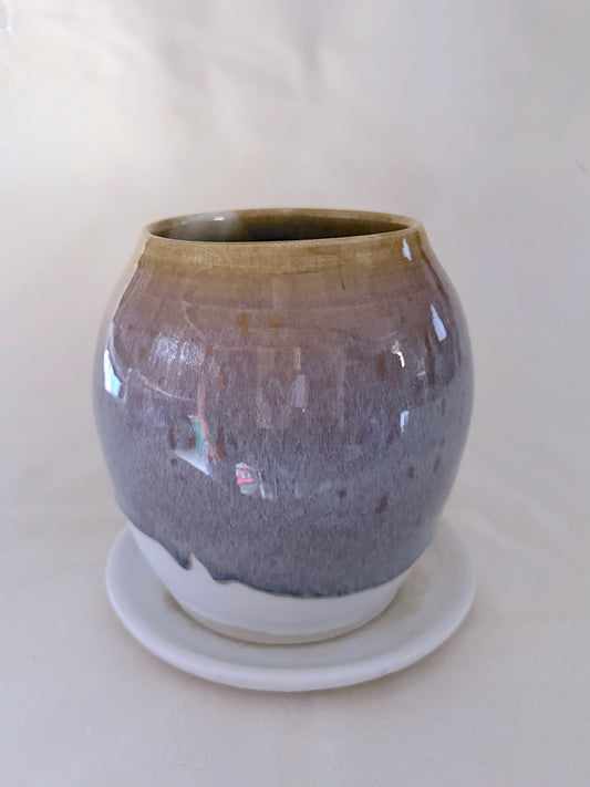Gradient Blush Planter with Saucer