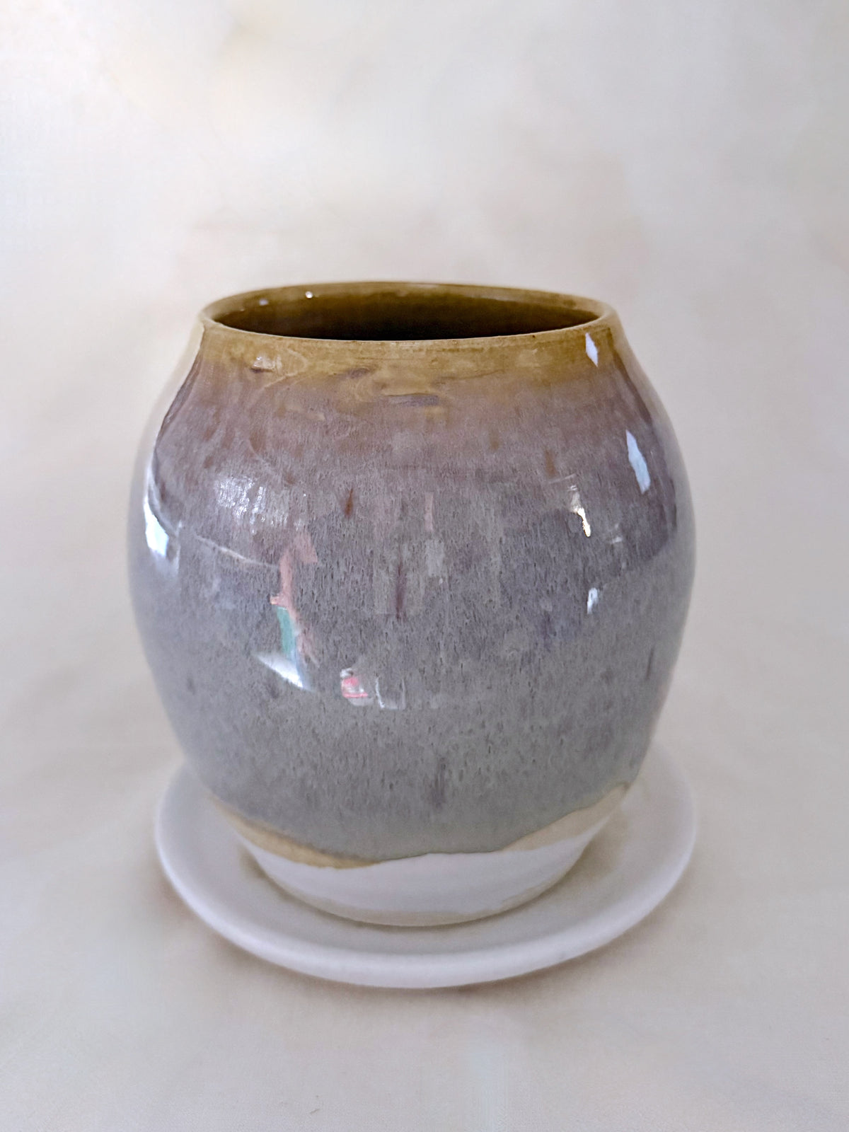 Gradient Blush Planter with Saucer