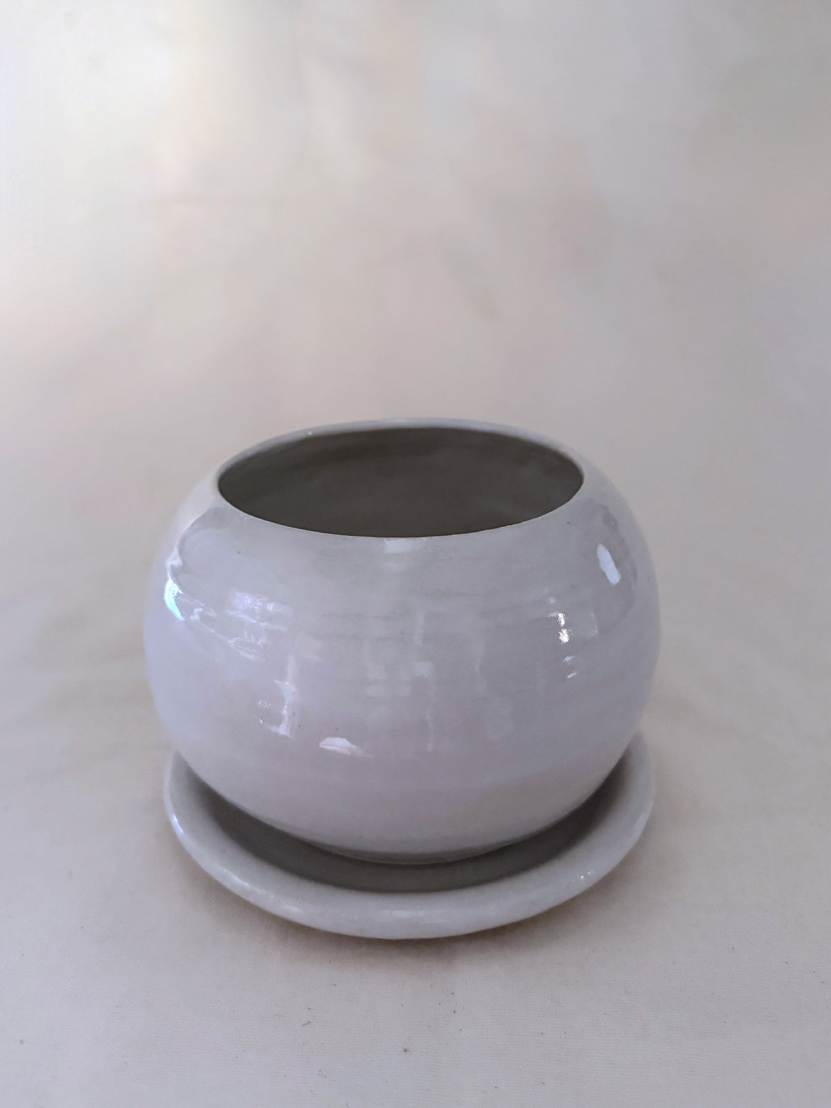 Sage & Slate Planter with Saucer