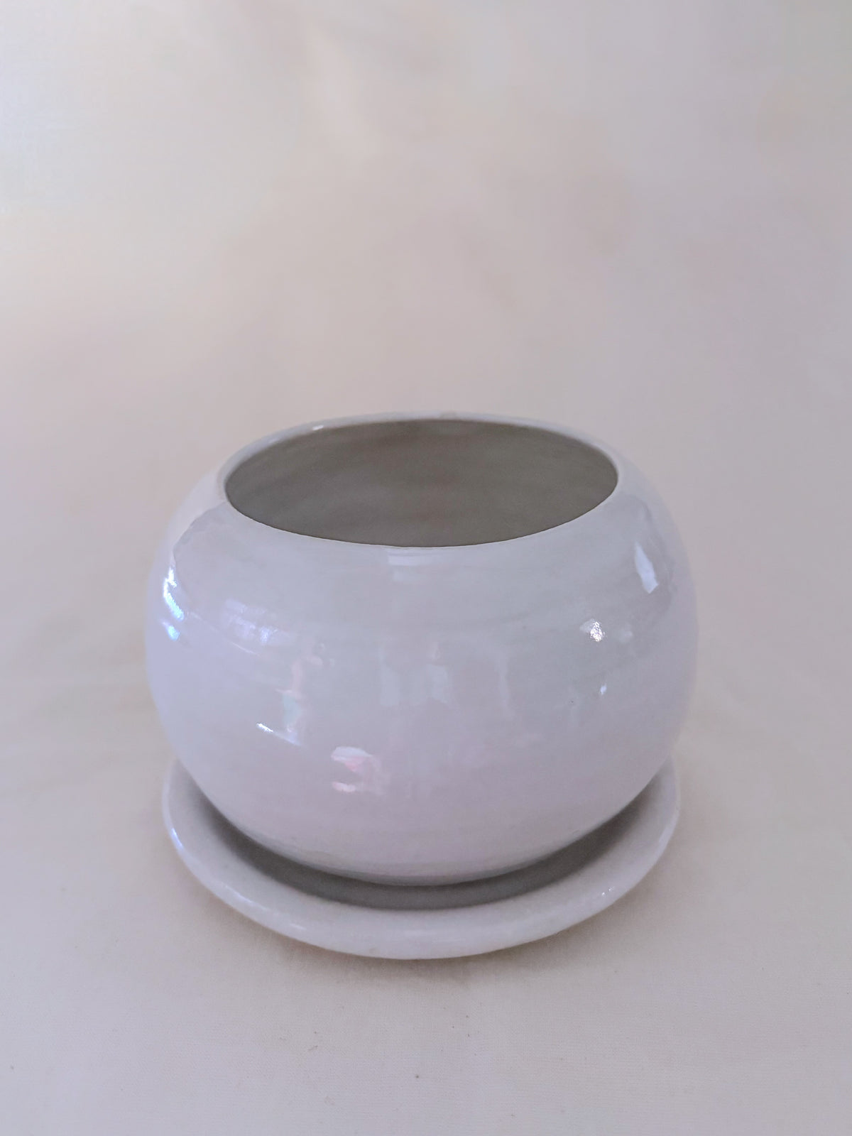 Sage & Slate Planter with Saucer