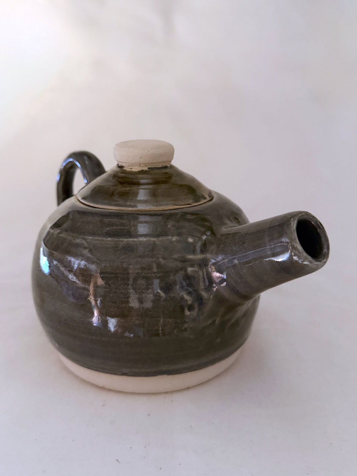 Olive Glaze Ceramic Teapot